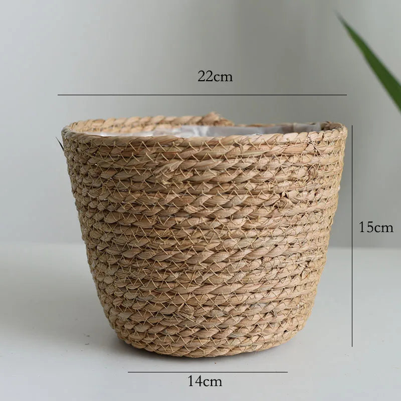 Woven Grass Planter Basket