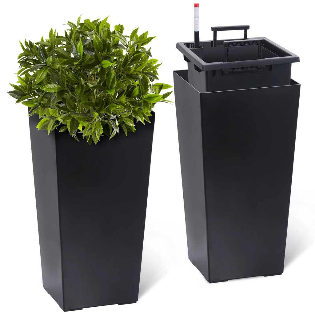 Self-Watering Tall Planter (Set of 2)