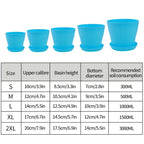 Colorful Plastic Planter Pot with Tray