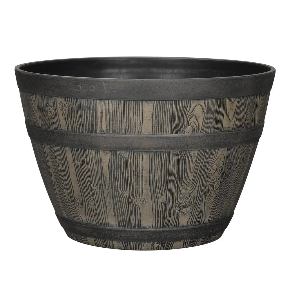 Rustic Whiskey Barrel Planter (20")