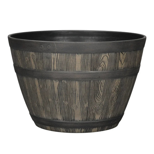 Rustic Whiskey Barrel Planter (20")