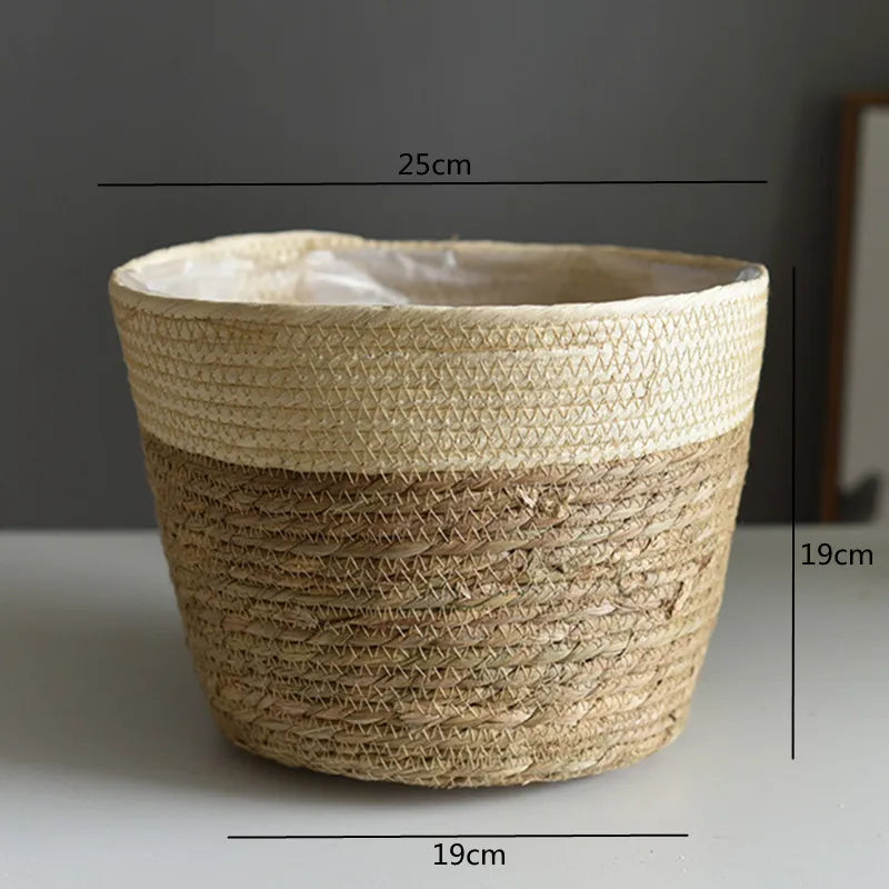 Woven Grass Planter Basket