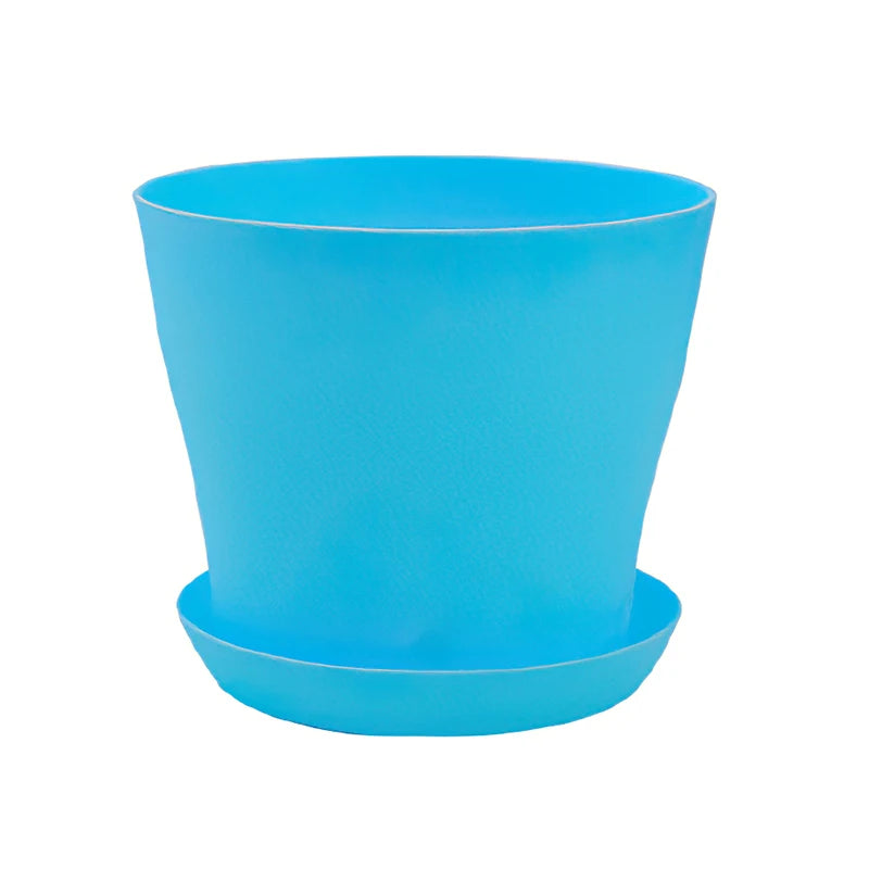 Colorful Plastic Planter Pot with Tray
