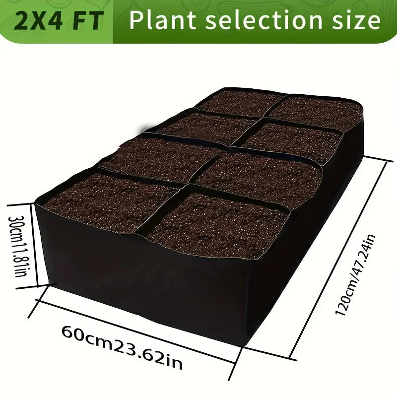 Fabric Raised Garden Bed – 8 Grid