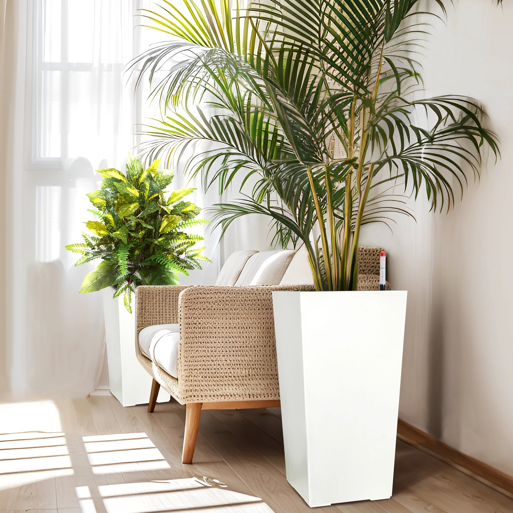 Self-Watering Tall Planter (Set of 2)