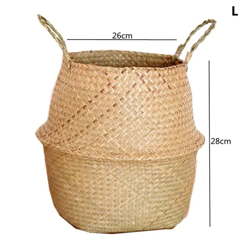 Woven Grass Planter Basket