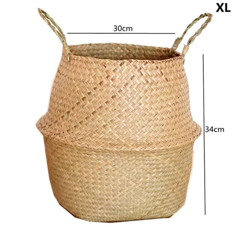 Woven Grass Planter Basket