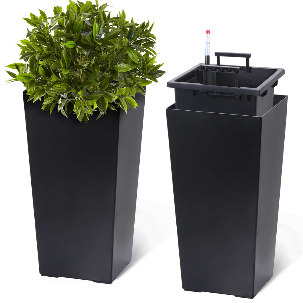 Self-Watering Tall Planter (Set of 2)