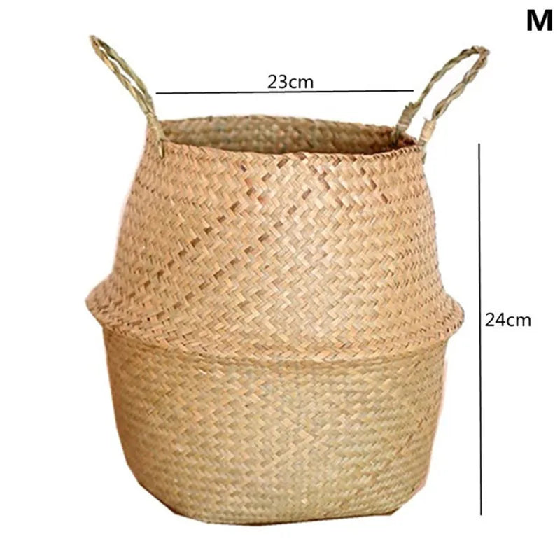 Woven Grass Planter Basket